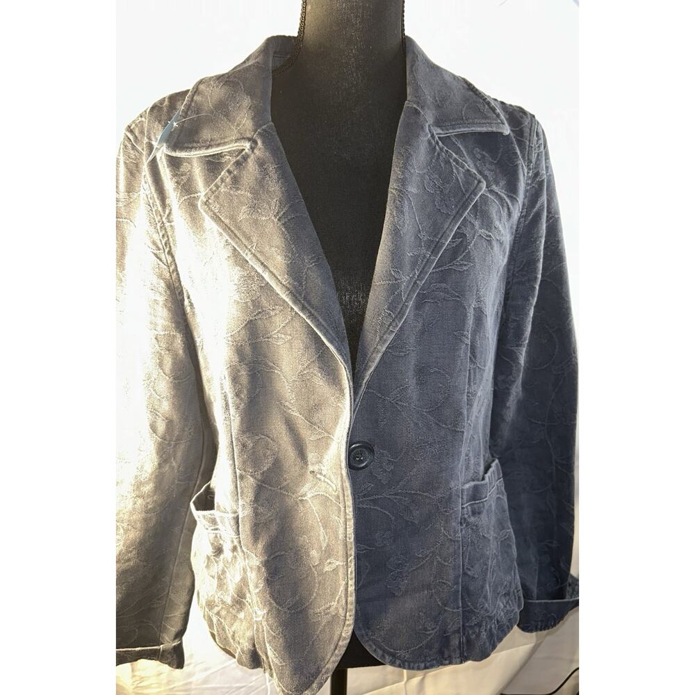 I.E. RELAXED Blazer Jacket Floral 1 Button Size L